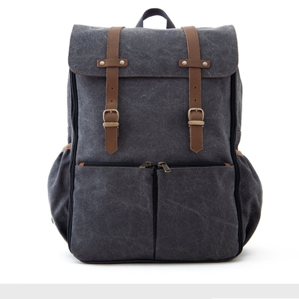 Oliday unisex grey canvas diaper bag